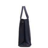 Borsa a mano da donna 100% pelle vegana PU 715-3PT-NAVYBLUE Diana&co