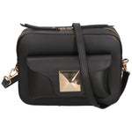 Ilenia Borsa a tracolla da donna 100% pelle 06013-P218 NERO Gave Lux