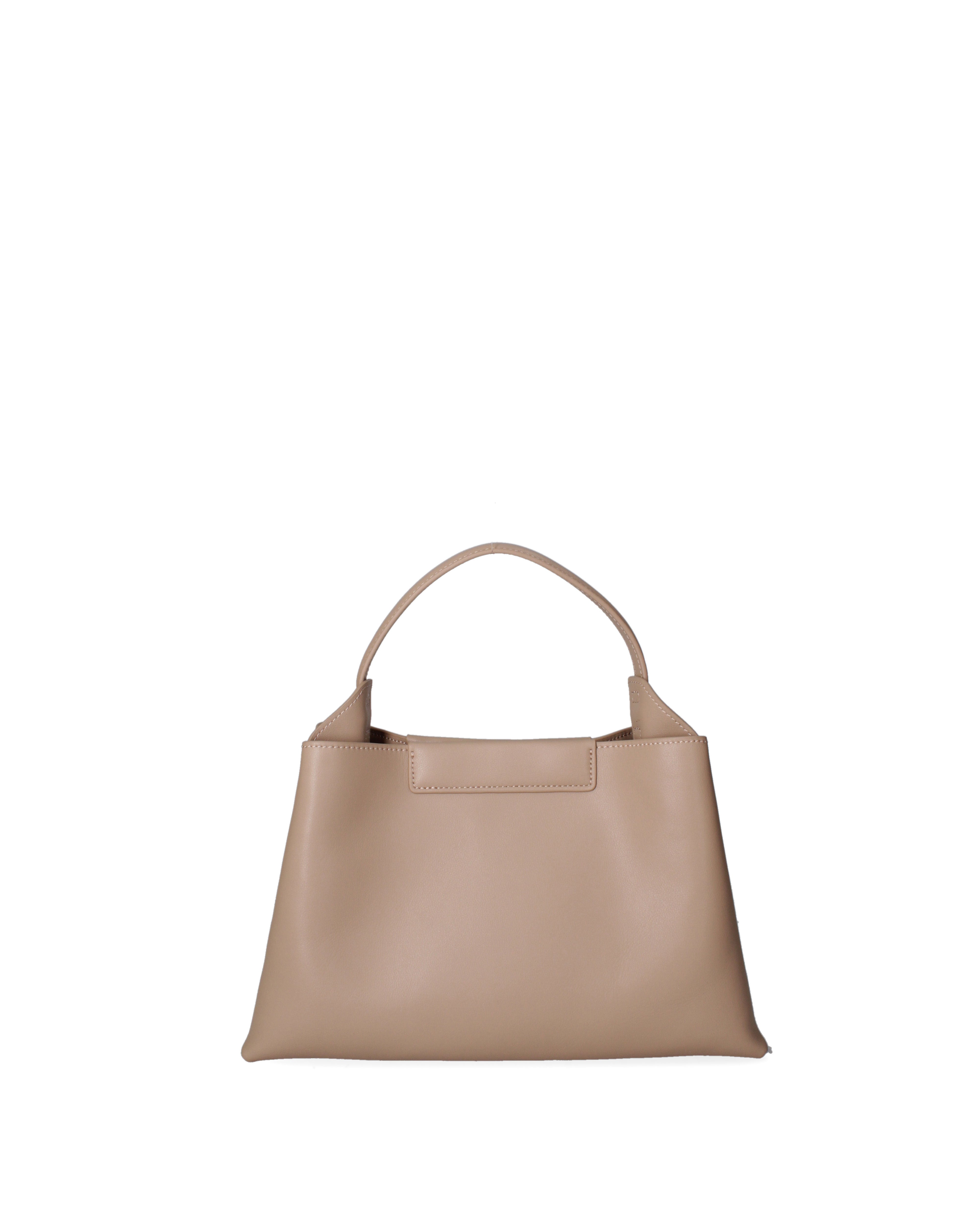 Borsa a mano da donna 100% pelle riciclata 07227-Taupe Viola Castellani