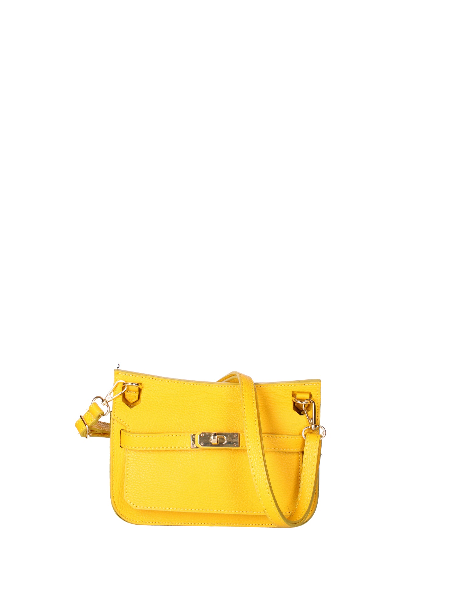 Katie Borsa a tracolla da donna 100% vera pelle 07145-D04 GIALLO Viola Castellani
