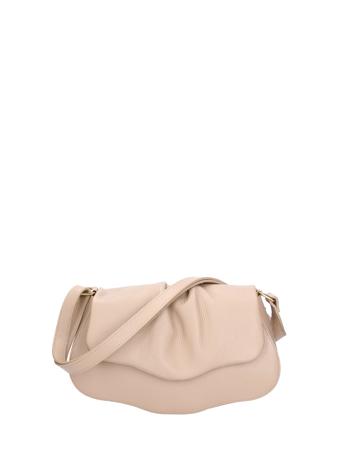 Borsa a spalla da donna Vera pelle 07152-D05 CAPPUCCINO Viola Castellani