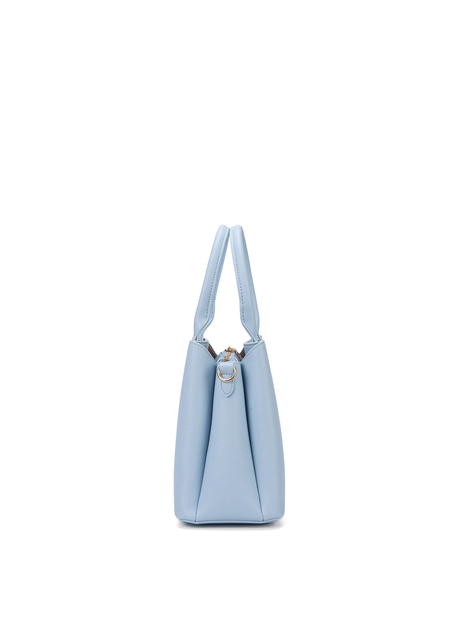 Borsa a mano da donna 100% pelle vegana PU 711-4PT-LIGHT BLUE Diana&co