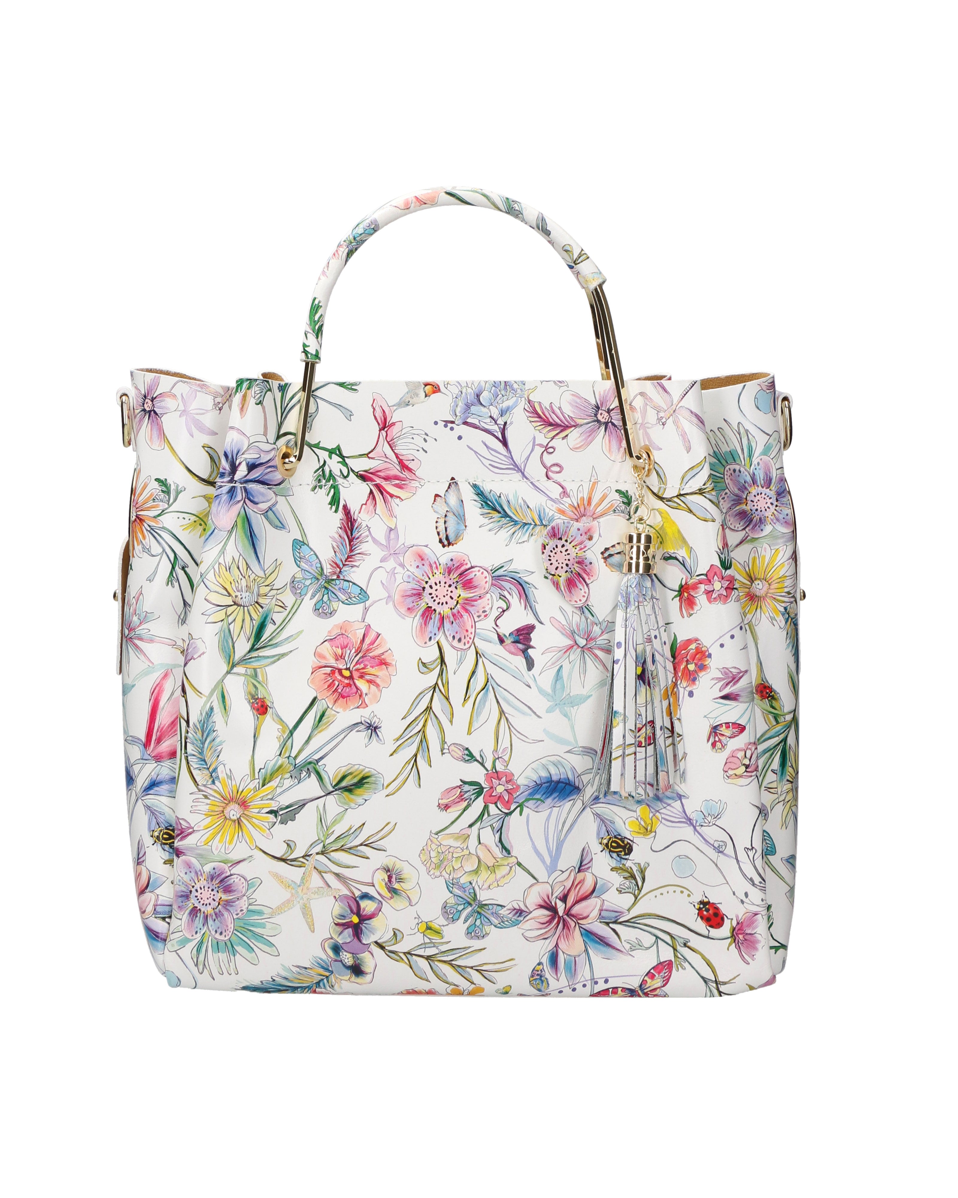 Zeffira Borsa a mano da donna 100% pelle 36003-FIORE-3 Gave Lux