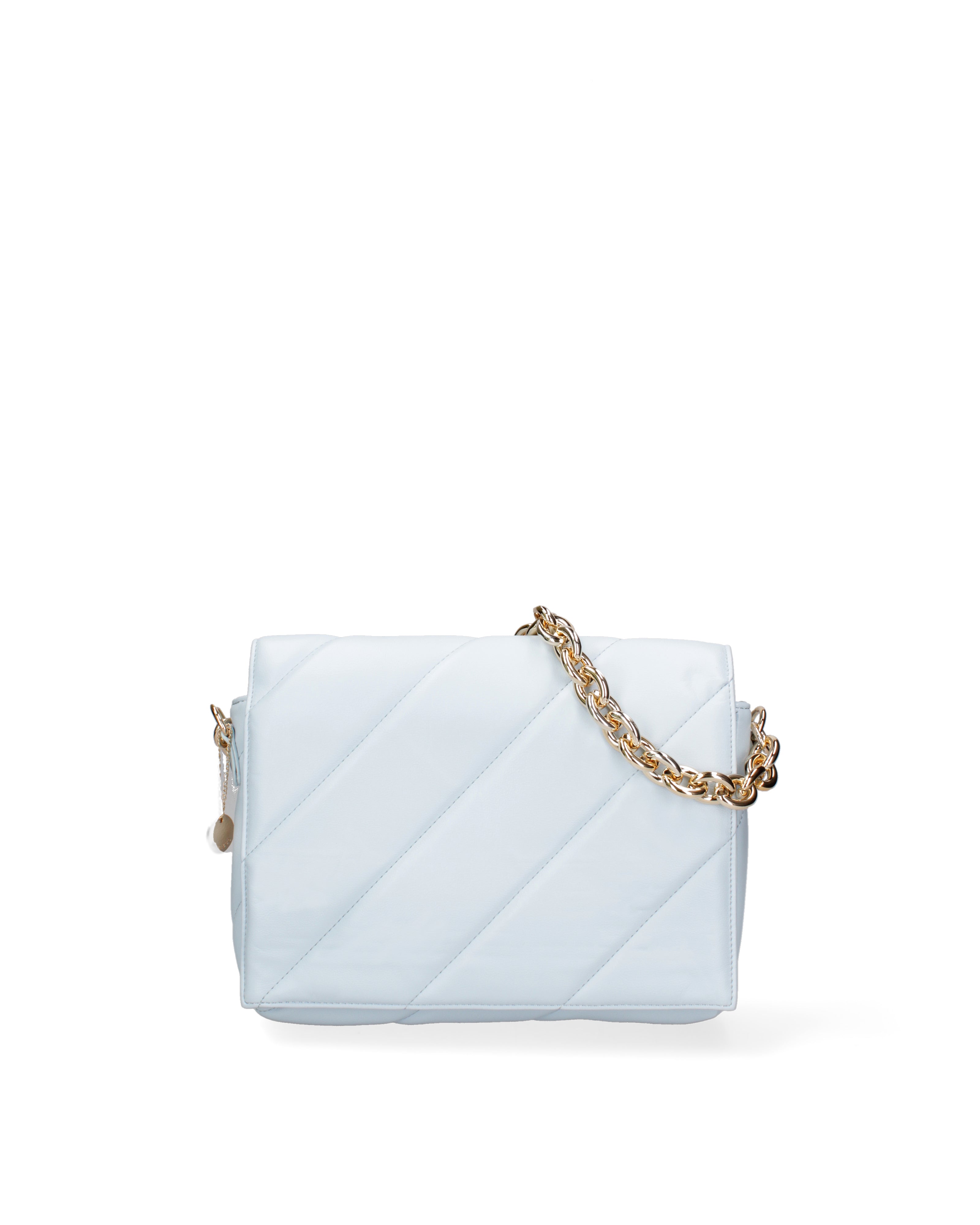 Borsa a spalla da donna Ecopelle DC3122-2-LIGHTBLUE Diana&co