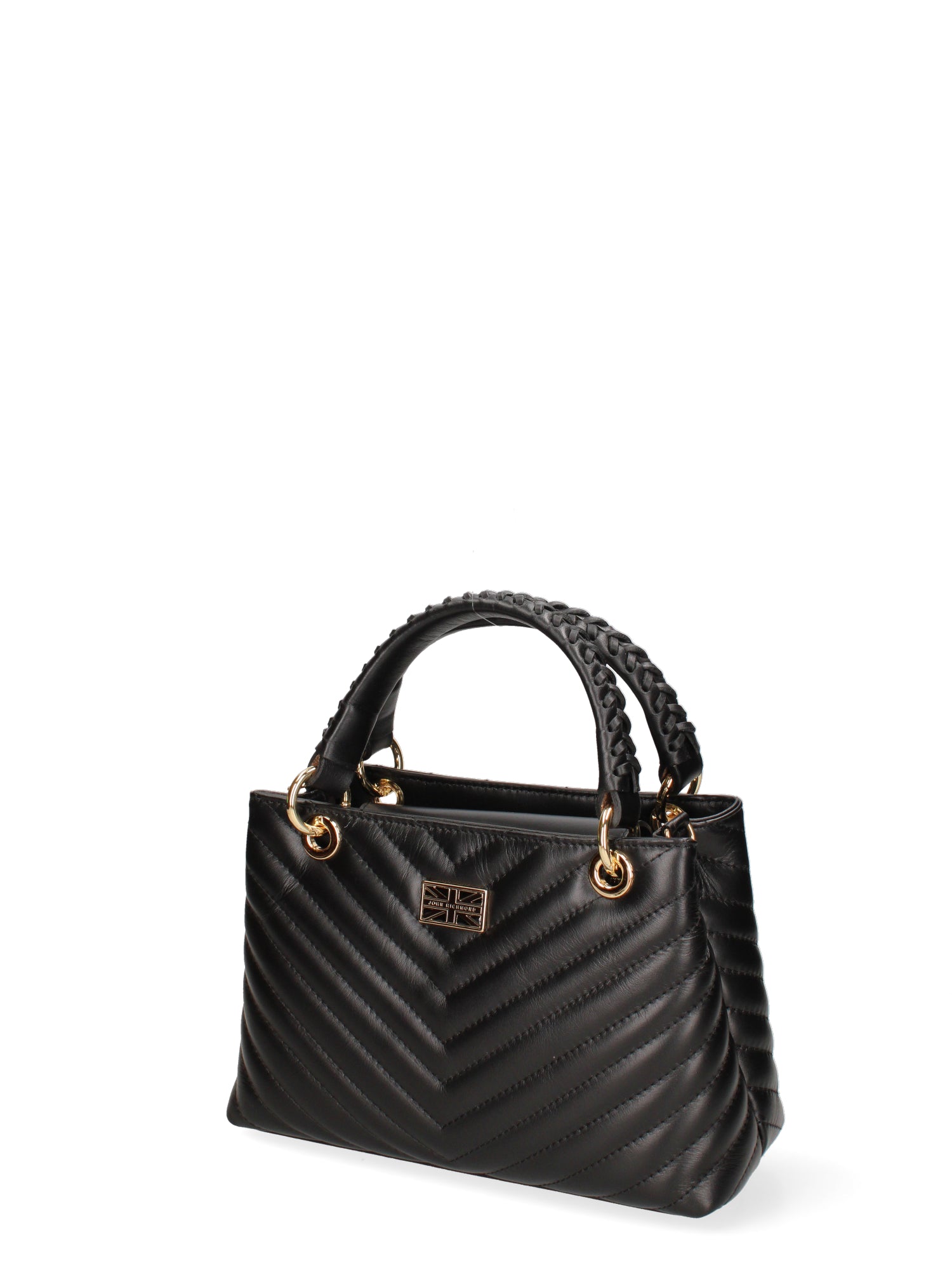 Borsa a mano da donna Vera pelle JR-W-1107SA-BLACK-GOLD John Richmond