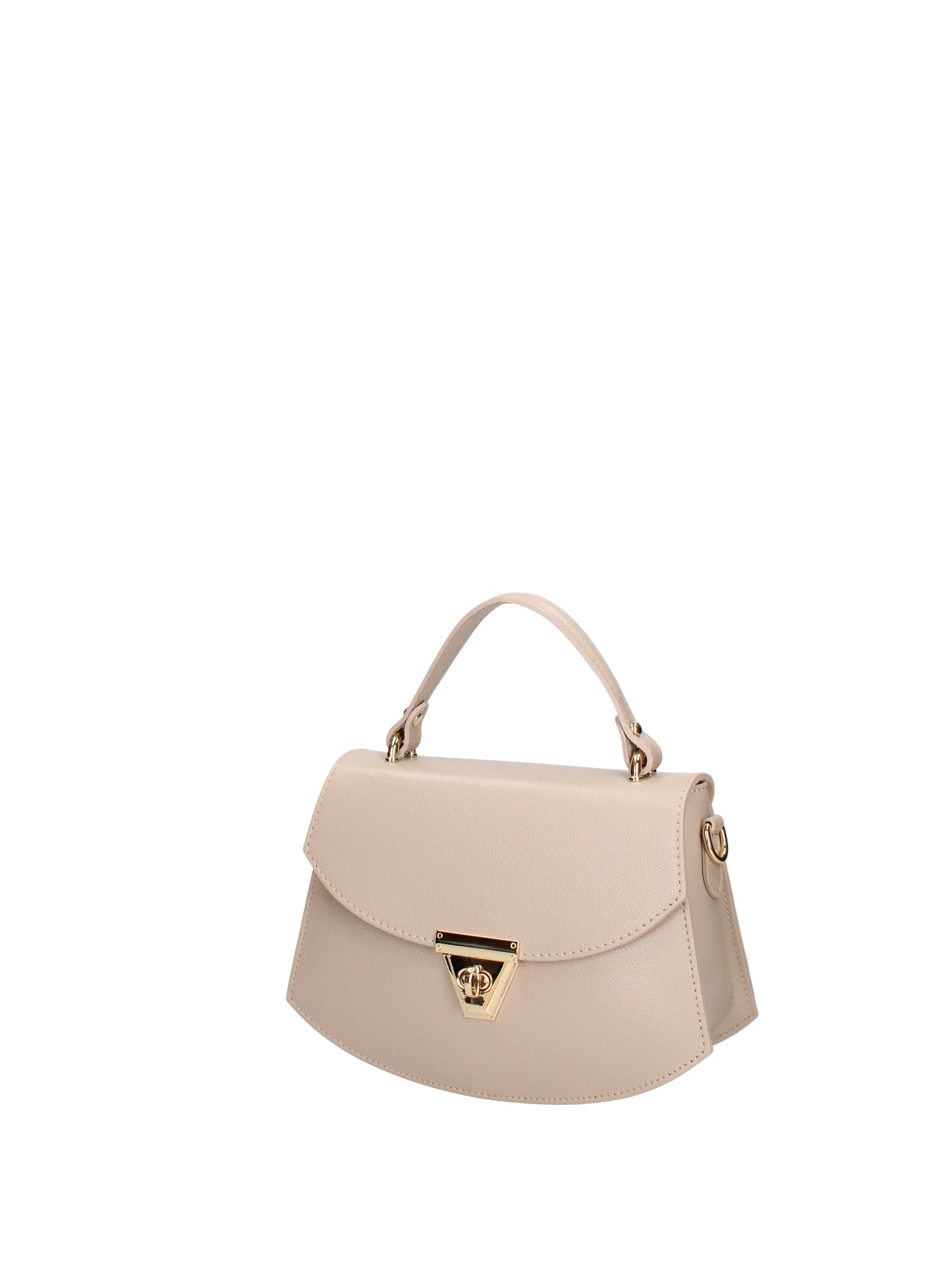 Borsa a mano da donna 100% vera pelle 07202-P 603 TAUPE CHIARO Roberta Rossi