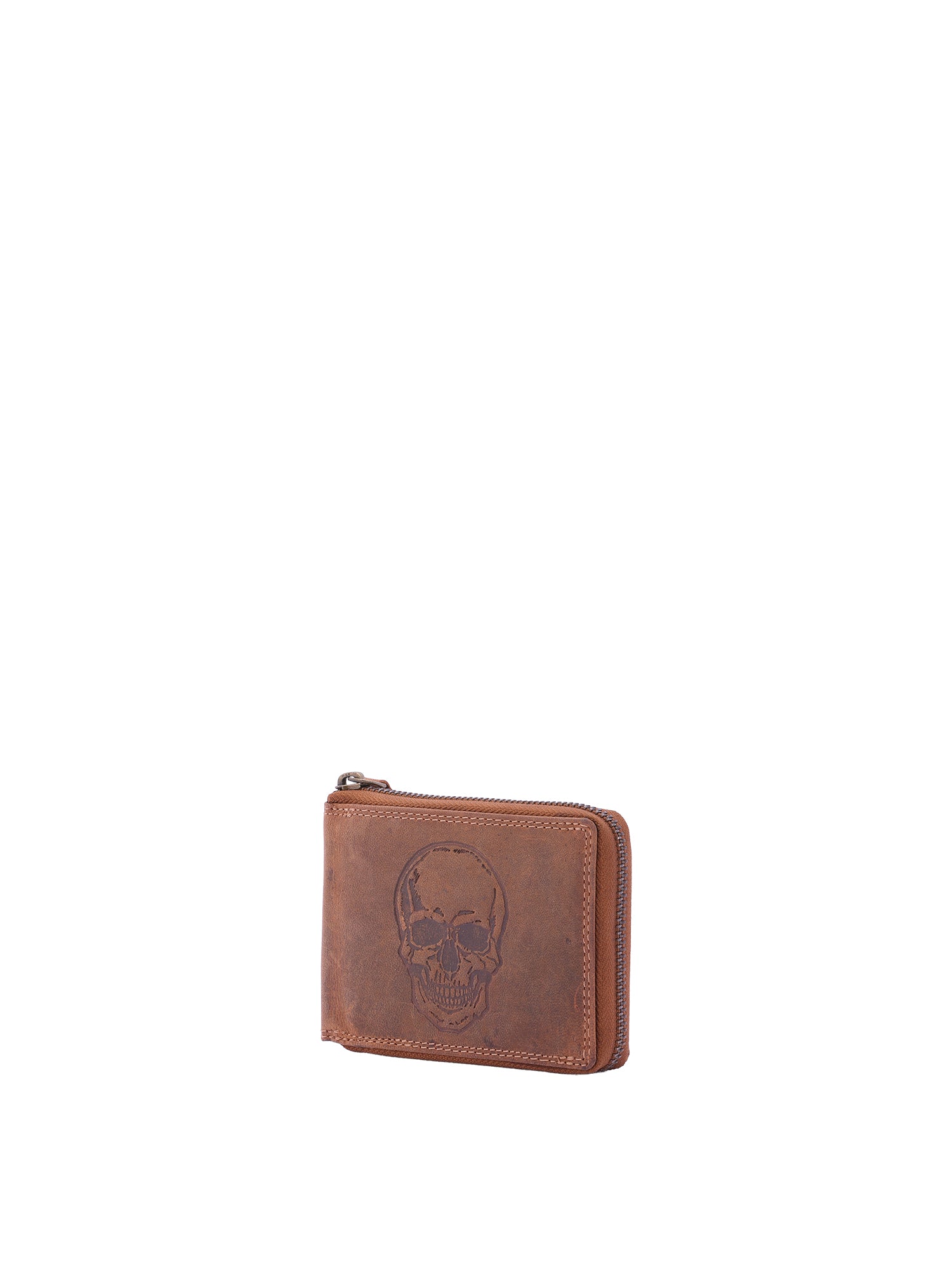 Portafoglio uomo in vera pelle Casual IN-1101-SKULL-MARRONE Sergio Valentini