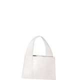 Borsa a mano da donna Vera pelle effetto cocco 07220-C01 BIANCO Roberta Rossi
