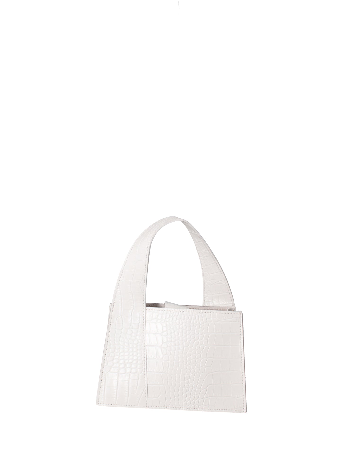 Borsa a mano da donna Vera pelle effetto cocco 07220-C01 BIANCO Roberta Rossi