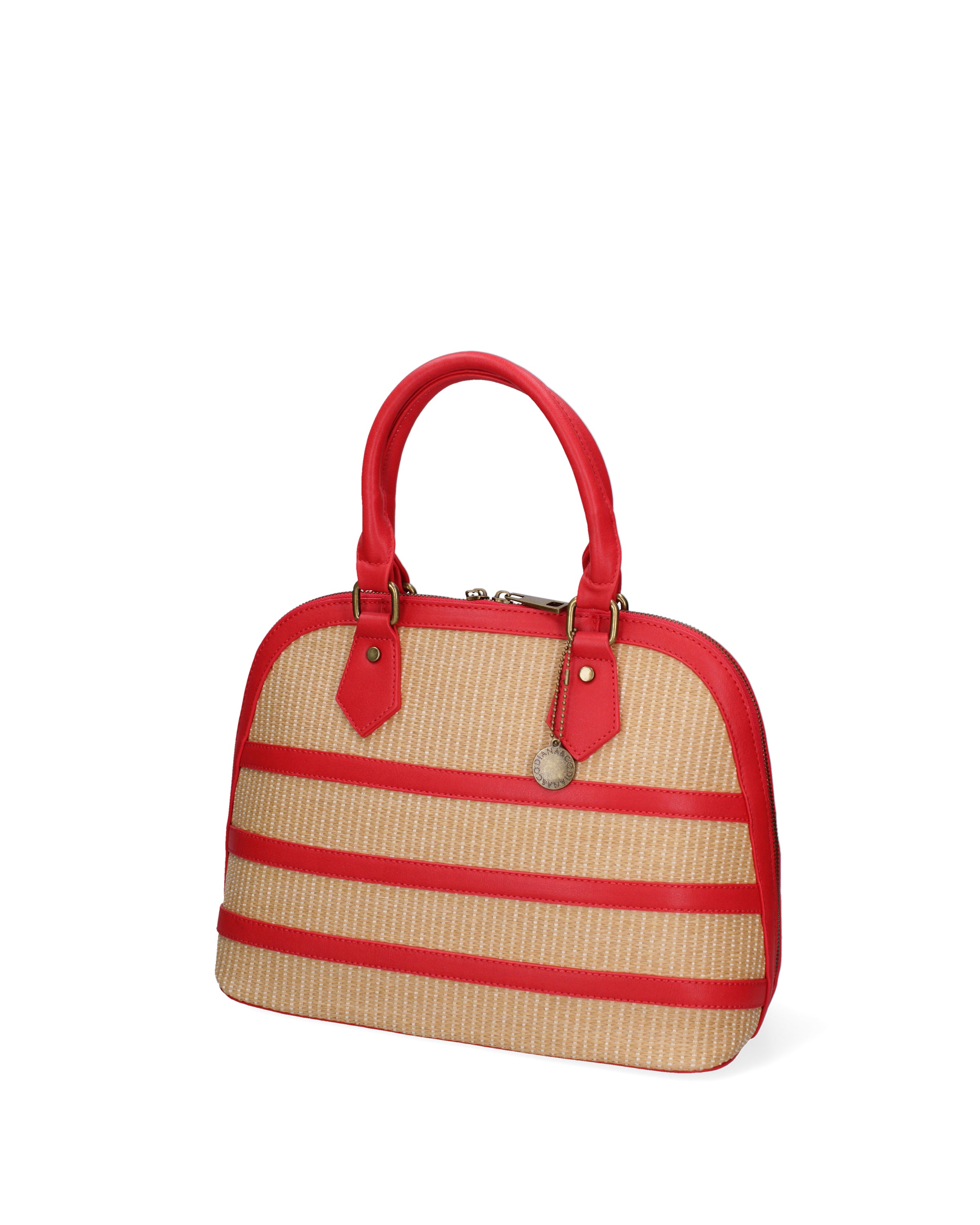 Borsa a mano da donna Ecopelle e poliestere DC1610-2-RED Diana&co