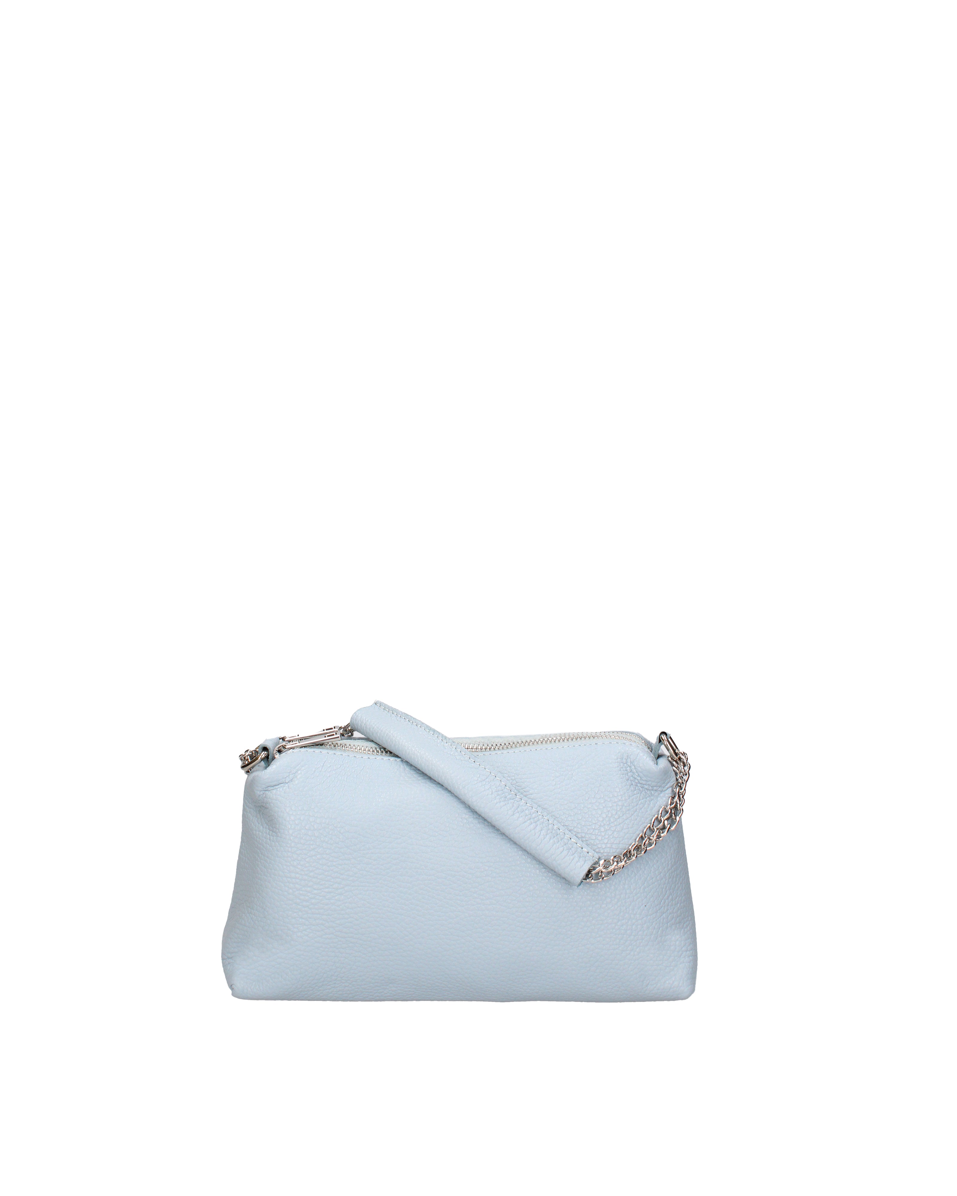 Borsa a spalla da donna Vera pelle 07141-D92 CELESTE Viola Castellani