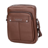 Borsa a tracolla uomo 100% PU Leather PCL3023-LIGHT BROWN Northampton Polo Club