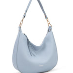 Borsa a spalla da donna 100% pelle vegana PU 715-1PT-LIGHTBLUE Diana&co