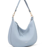 Borsa a spalla da donna 100% pelle vegana PU 715-1PT-LIGHTBLUE Diana&co