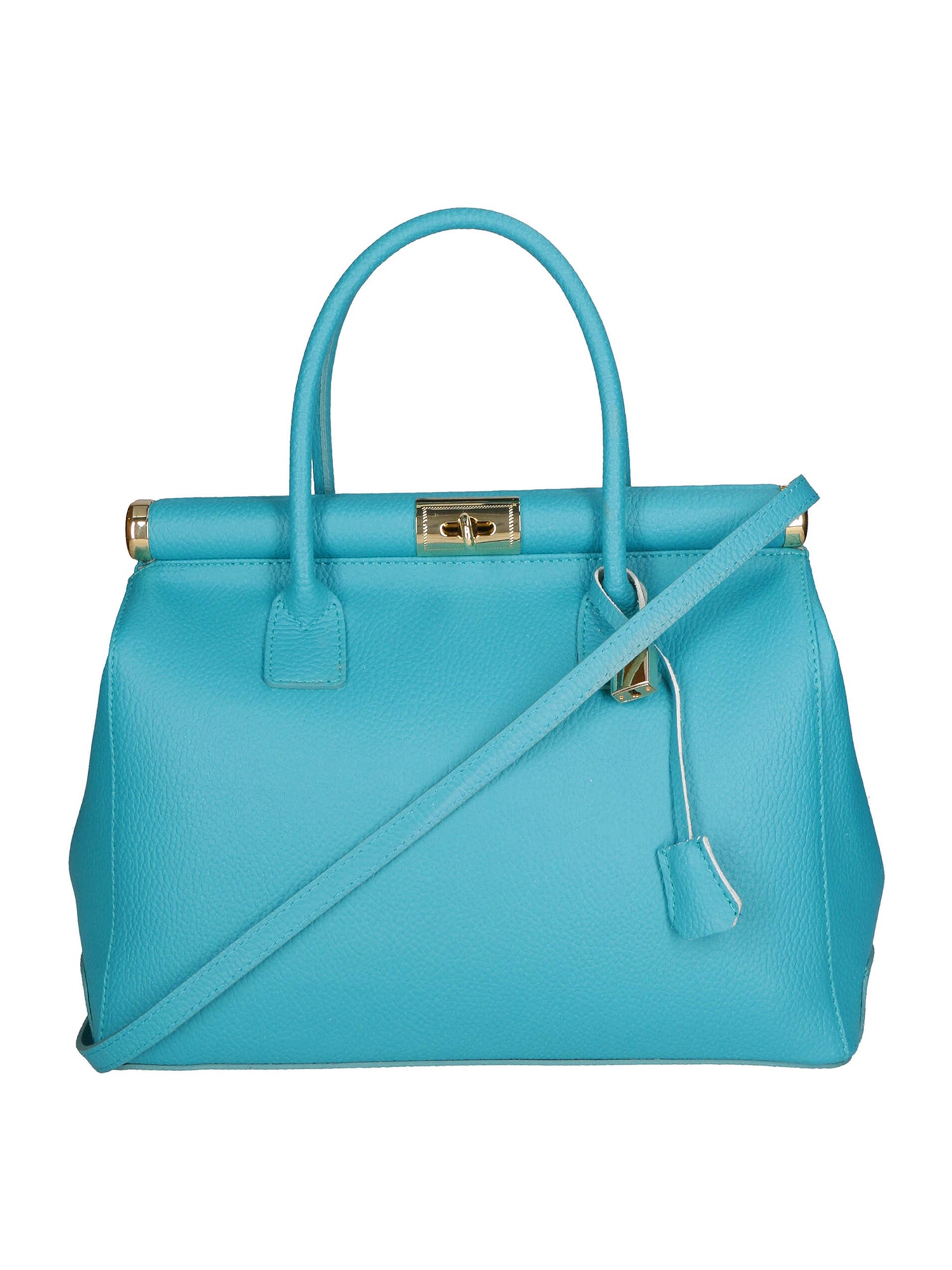 Aleria Borsa a mano da donna Vera pelle 8005-D32 TURCHESE Gave Lux
