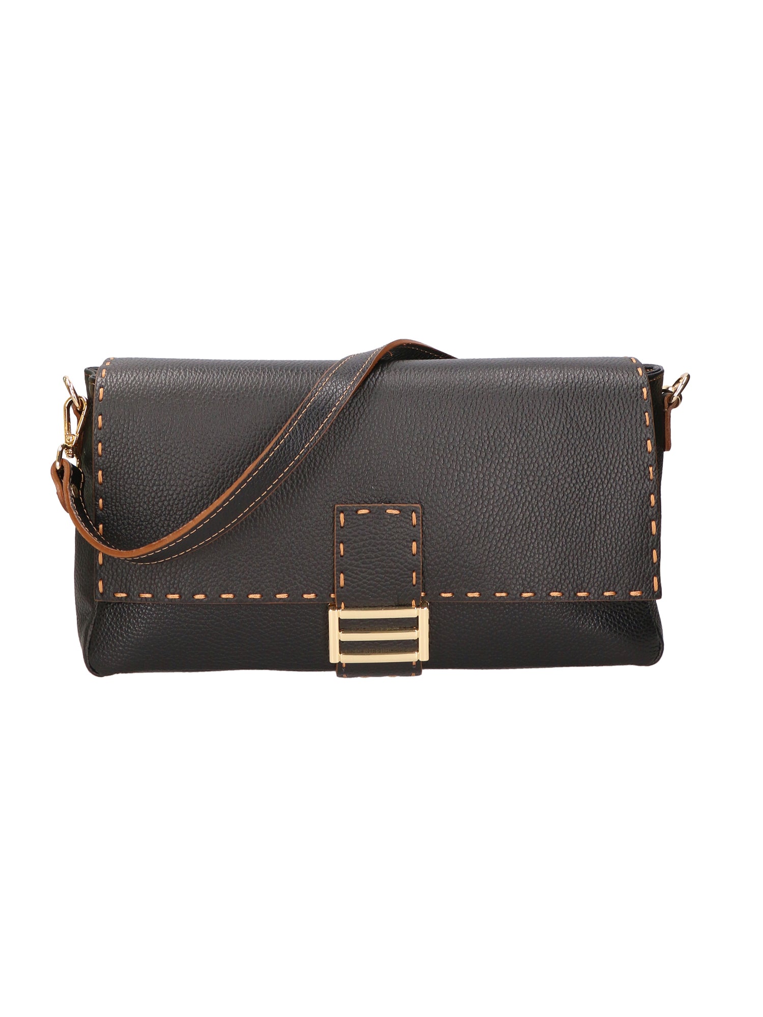 Walda Borsa a spalla da donna Vera pelle 06868-D28 NERO Gave Lux