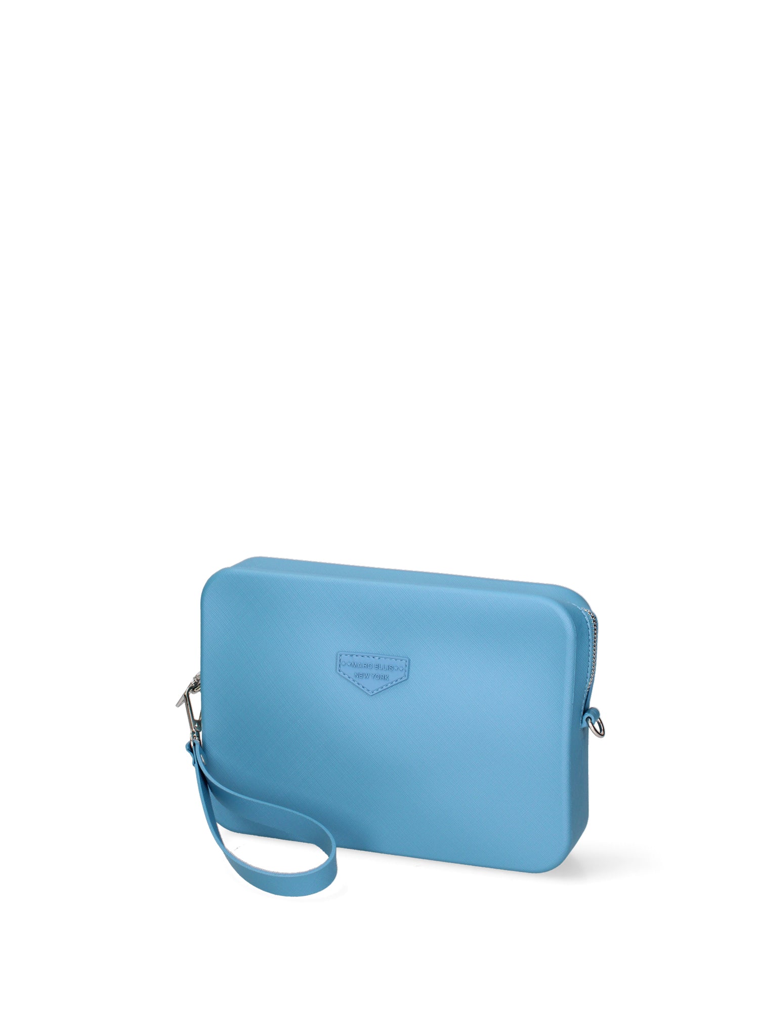 Borsa a tracolla da donna 100% Pvc FLAT-FLOWE-SUGAR BLUE - SILVER Marc Ellis