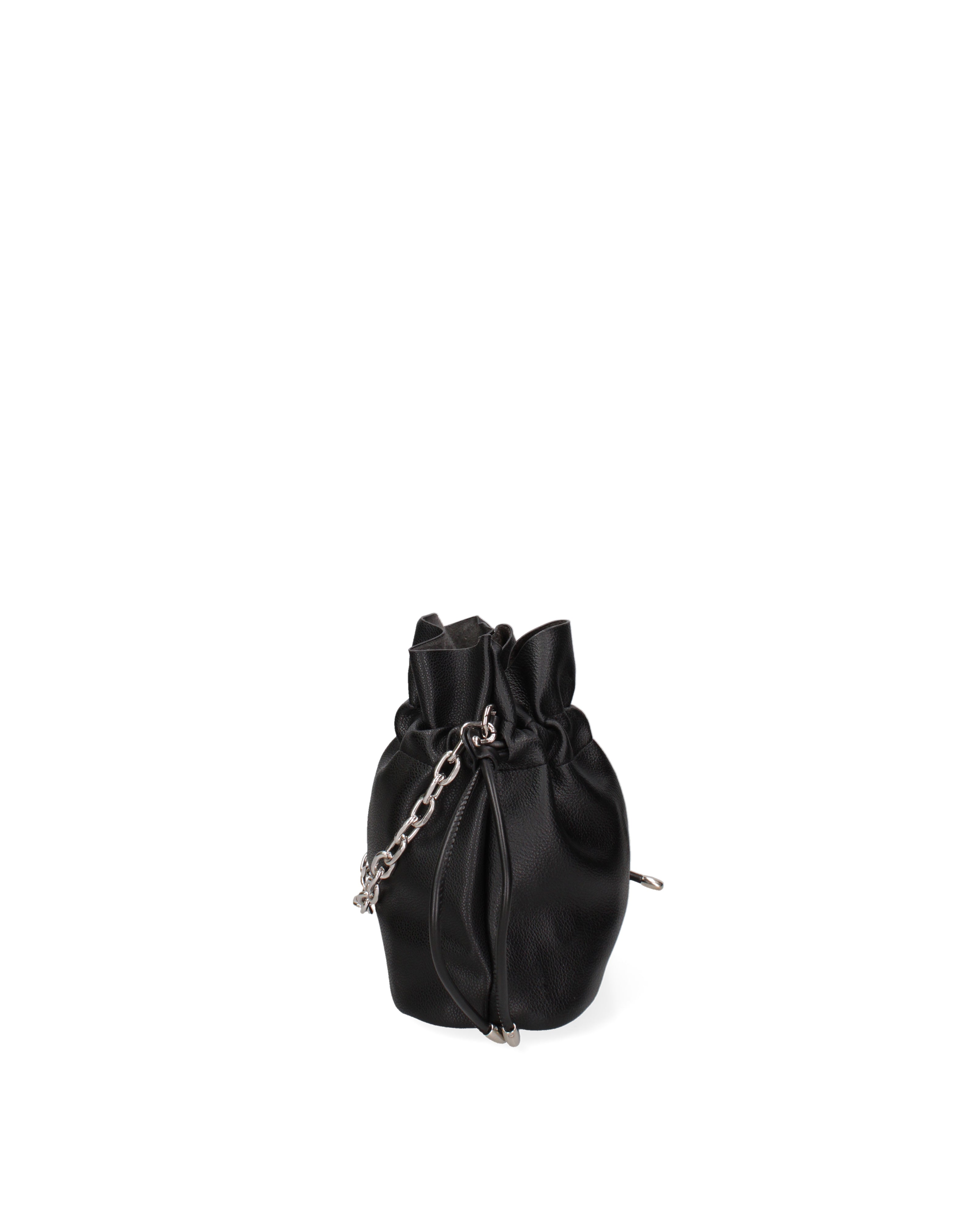 Borsa a secchiello da donna 100% PVC F6717-1-BLACK David Jones