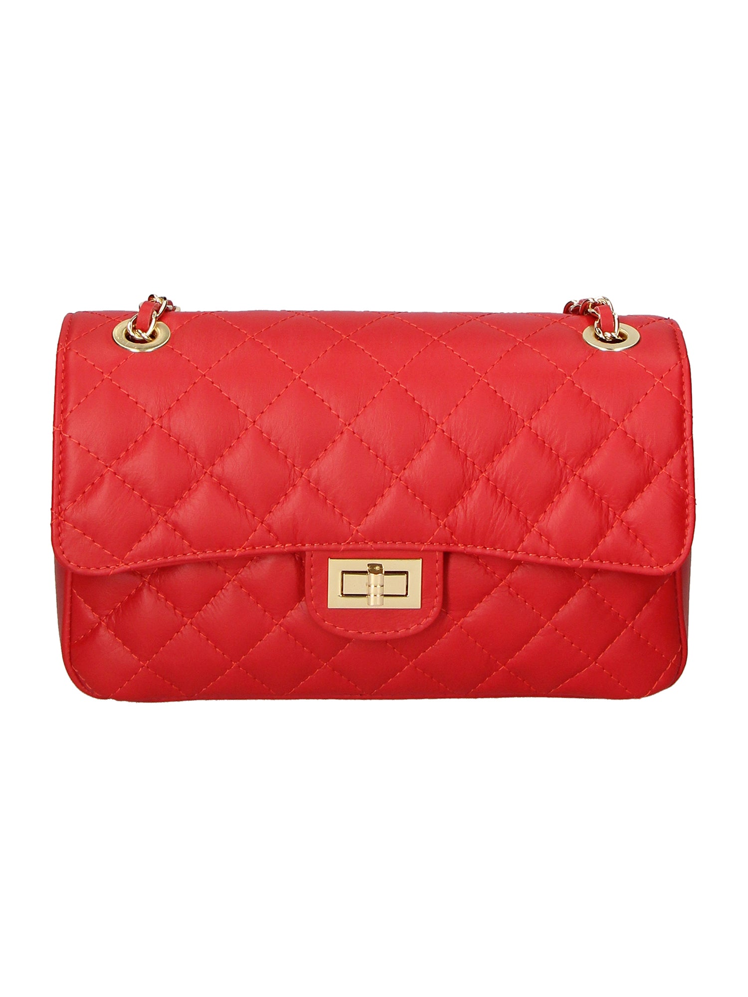 Clizia Borsa a spalla da donna Vera pelle 6078-S08 ROSSO Gave Lux