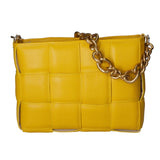 Agostina Borsa a mano da donna Vera pelle 04691-D04 GIALLO YELLOW Gave Lux