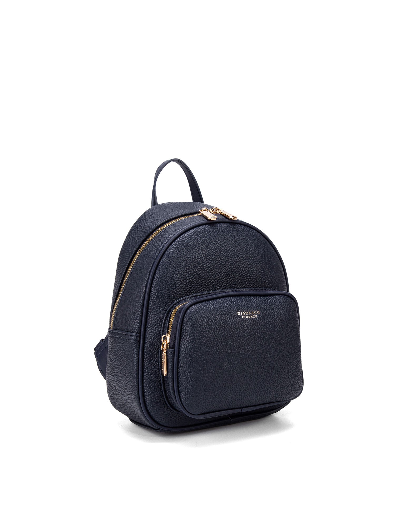Zaino da donna in pelle vegana Casual 715-2PT-NAVY BLUE Diana&co