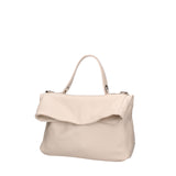 Borsa a spalla da donna Vera pelle 07159-D37 LATTE Viola Castellani