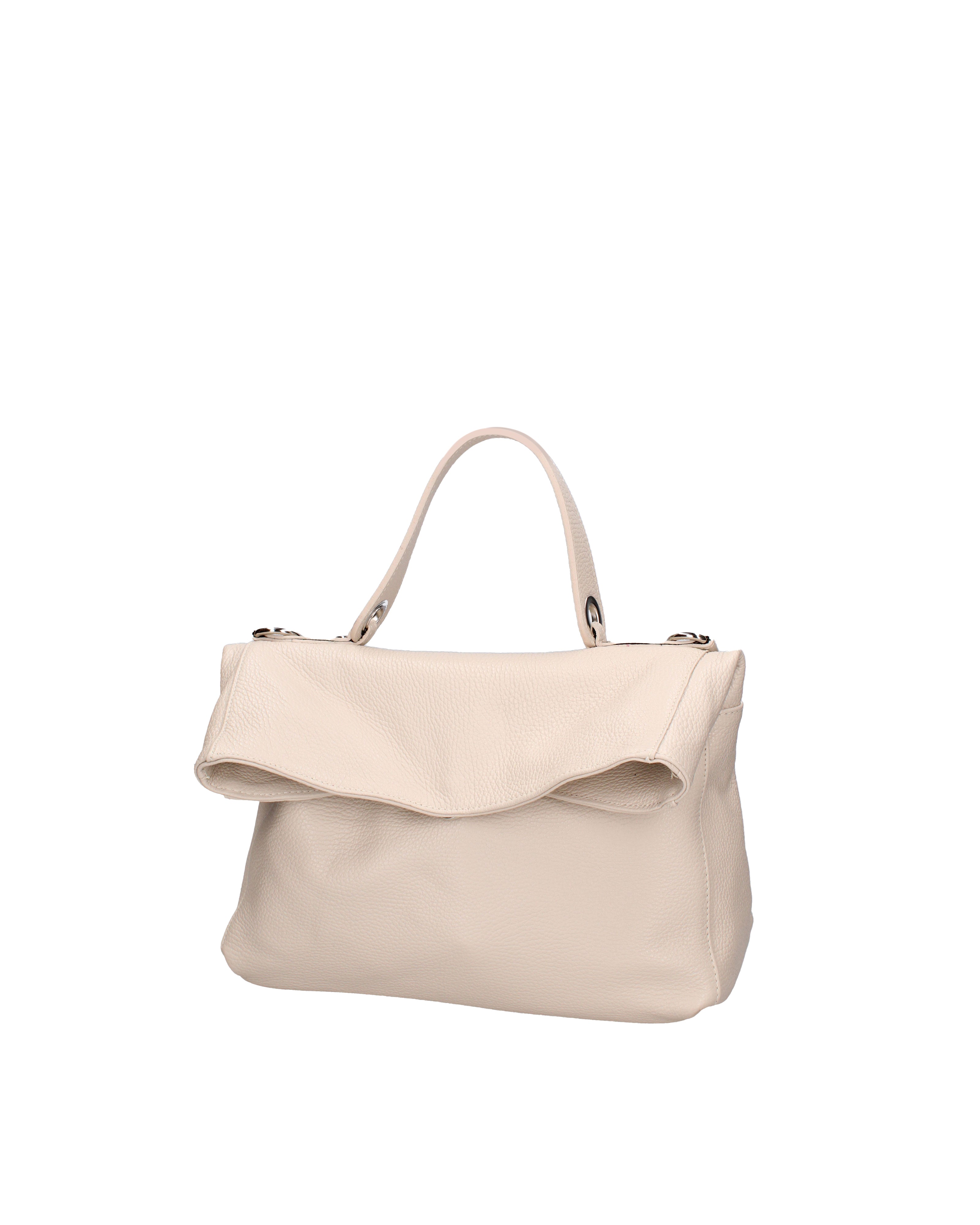 Borsa a spalla da donna Vera pelle 07159-D37 LATTE Viola Castellani