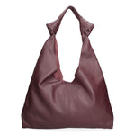 Borsa a spalla da donna 100% vera pelle 07156-D54 BORDO SCURO Viola Castellani