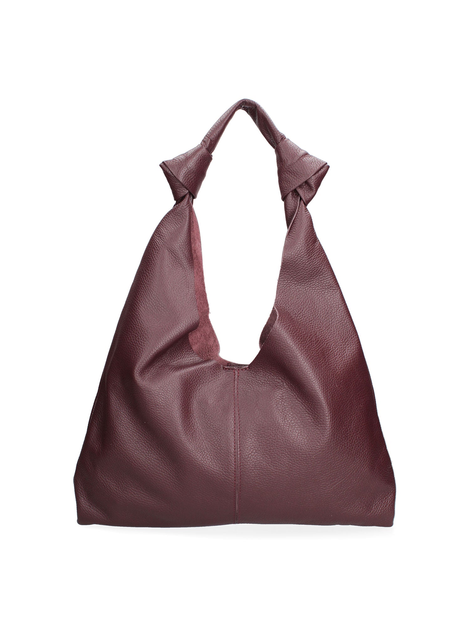 Borsa a spalla da donna 100% vera pelle 07156-D54 BORDO SCURO Viola Castellani