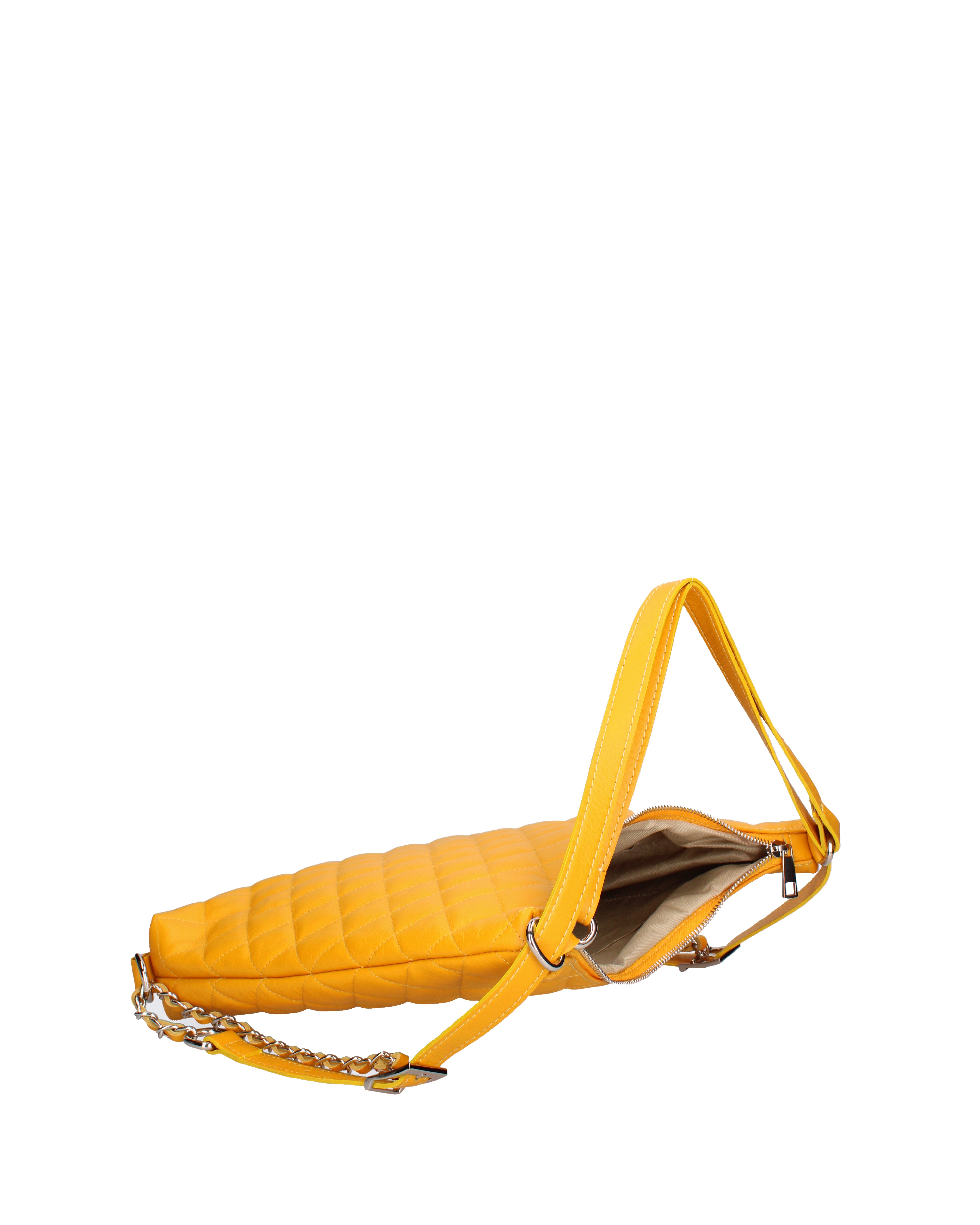 Borsa a spalla convertibile in zaino Vera pelle 07144-S04 GIALLO Roberta Rossi