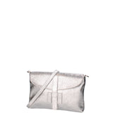 Borsa a mano da donna Vera pelle 07163-L001 ARGENTO Viola Castellani