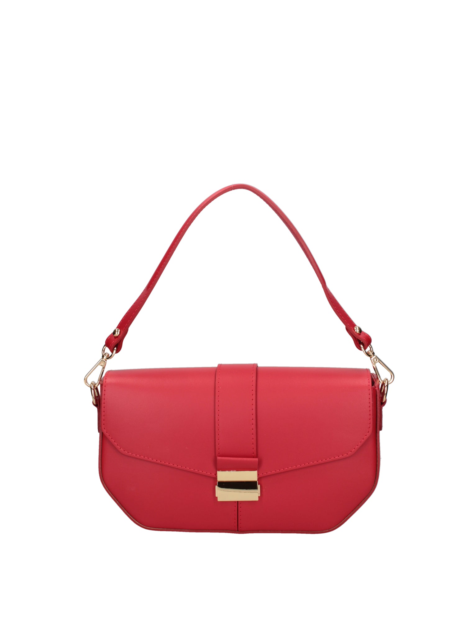 Borsa a spalla da donna Vera pelle 07229-L214 ROSSO Roberta Rossi
