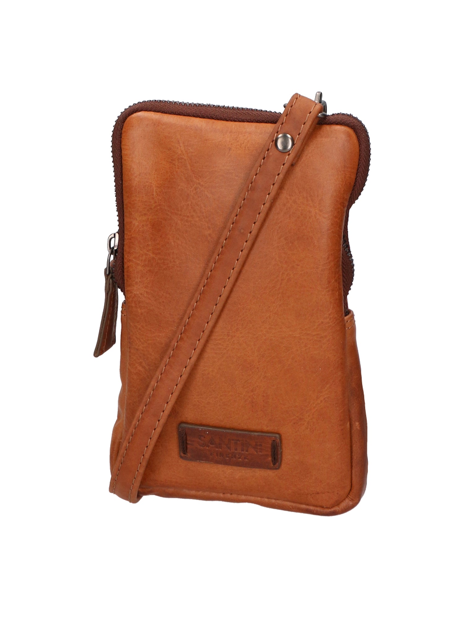 Borsa a tracolla unisex vera pelle 100% Made in Italy SN9861247-TAN Santini Firenze
