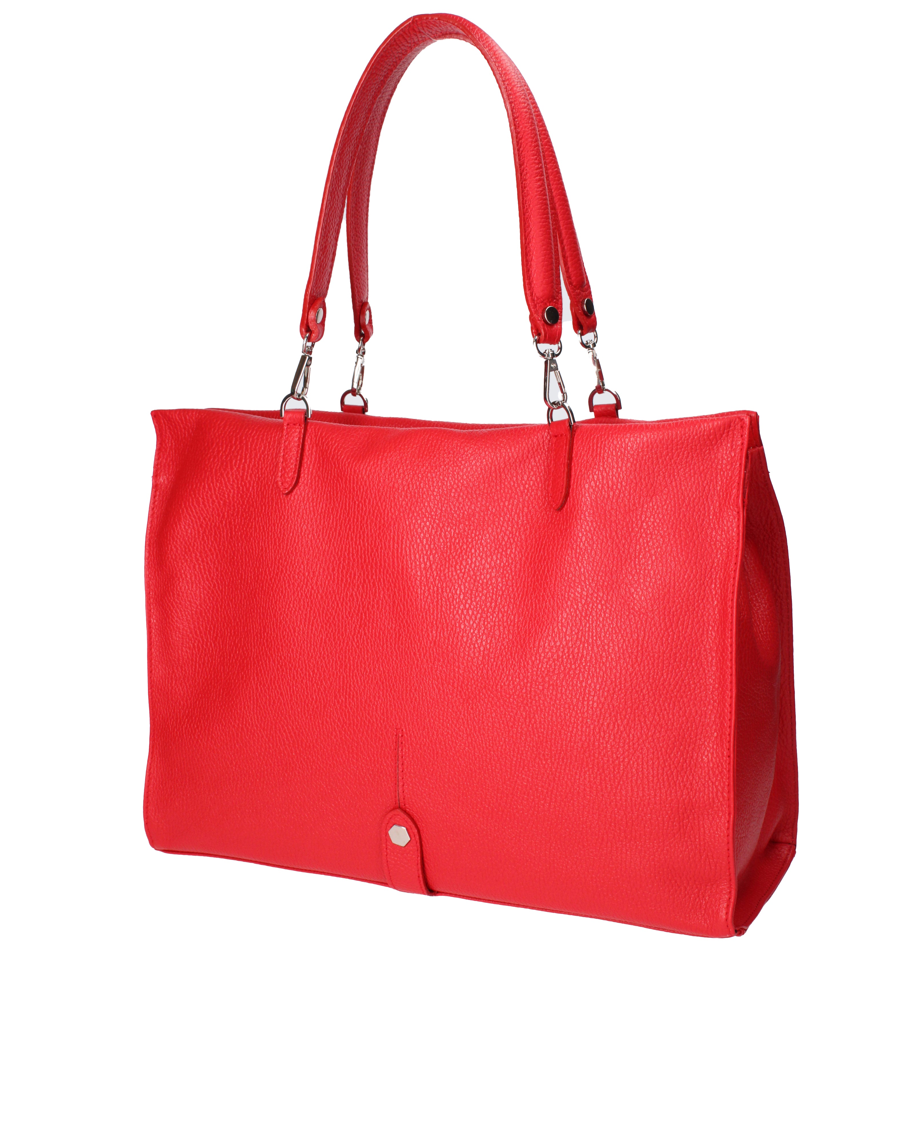 Borsa a mano da donna 100% vera pelle 07138-D58 ROSSO FUOCO Roberta Rossi