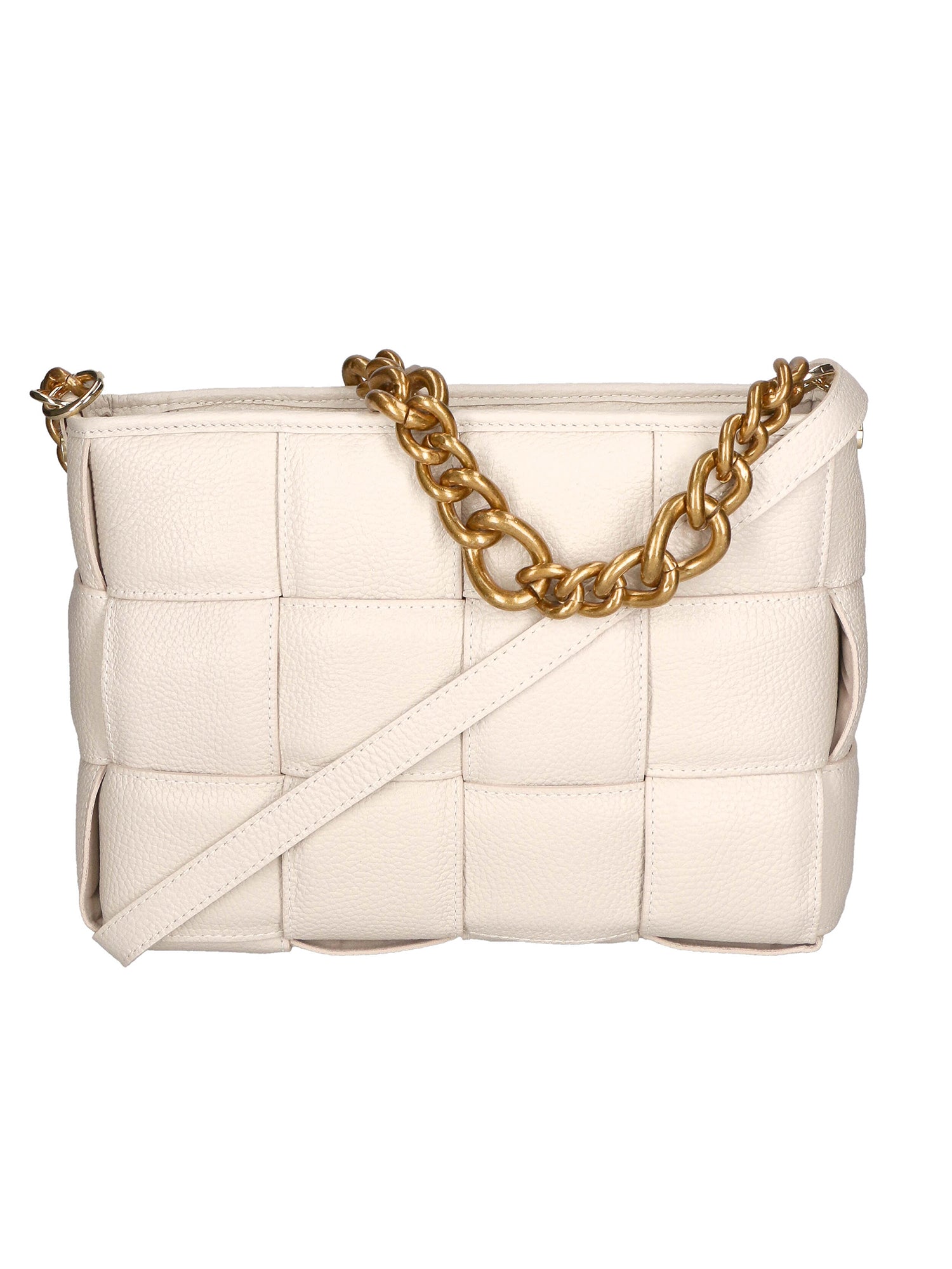 Agostina Borsa a mano da donna Vera pelle 04691-D37 LATTE MILK Gave Lux