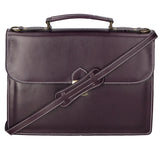 Dafne Borsa da lavoro unisex Vera pelle 7004-VIOLA Gave Lux