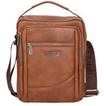 Borsa a tracolla uomo in pelle PU Casual PCL3002-BROWN Northampton Polo Club
