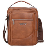 Borsa a tracolla uomo in pelle PU Casual PCL3002-BROWN Northampton Polo Club