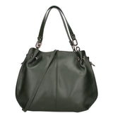 Ereba Borsa a mano da donna Made in Italy 100% pelle 3305-S14 VERDE SCURO Gave Lux