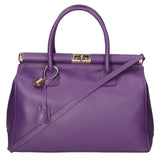 Aleria Borsa a mano da donna Vera pelle 8005-D45 VIOLA Gave Lux