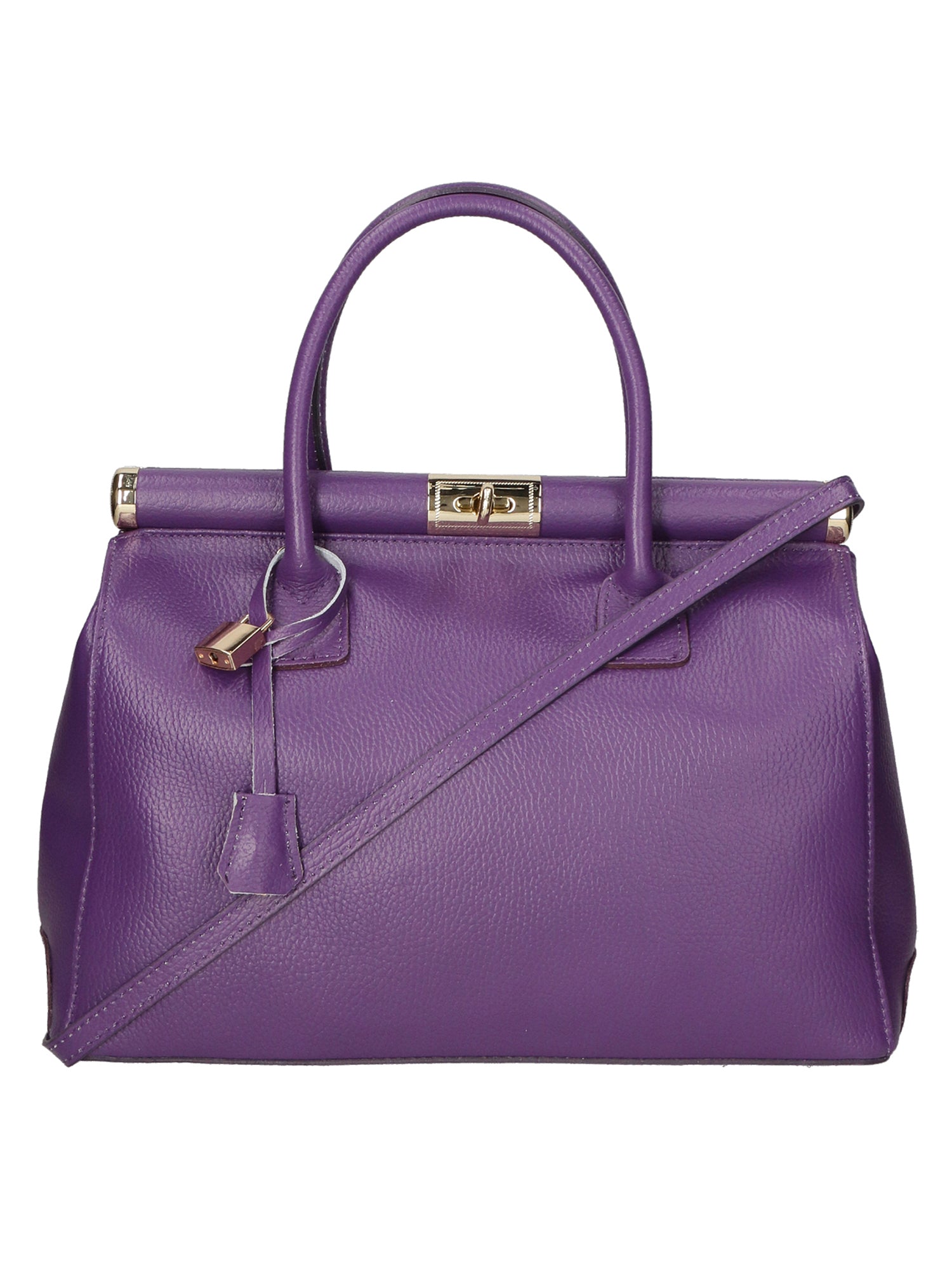 Aleria Borsa a mano da donna Vera pelle 8005-D45 VIOLA Gave Lux