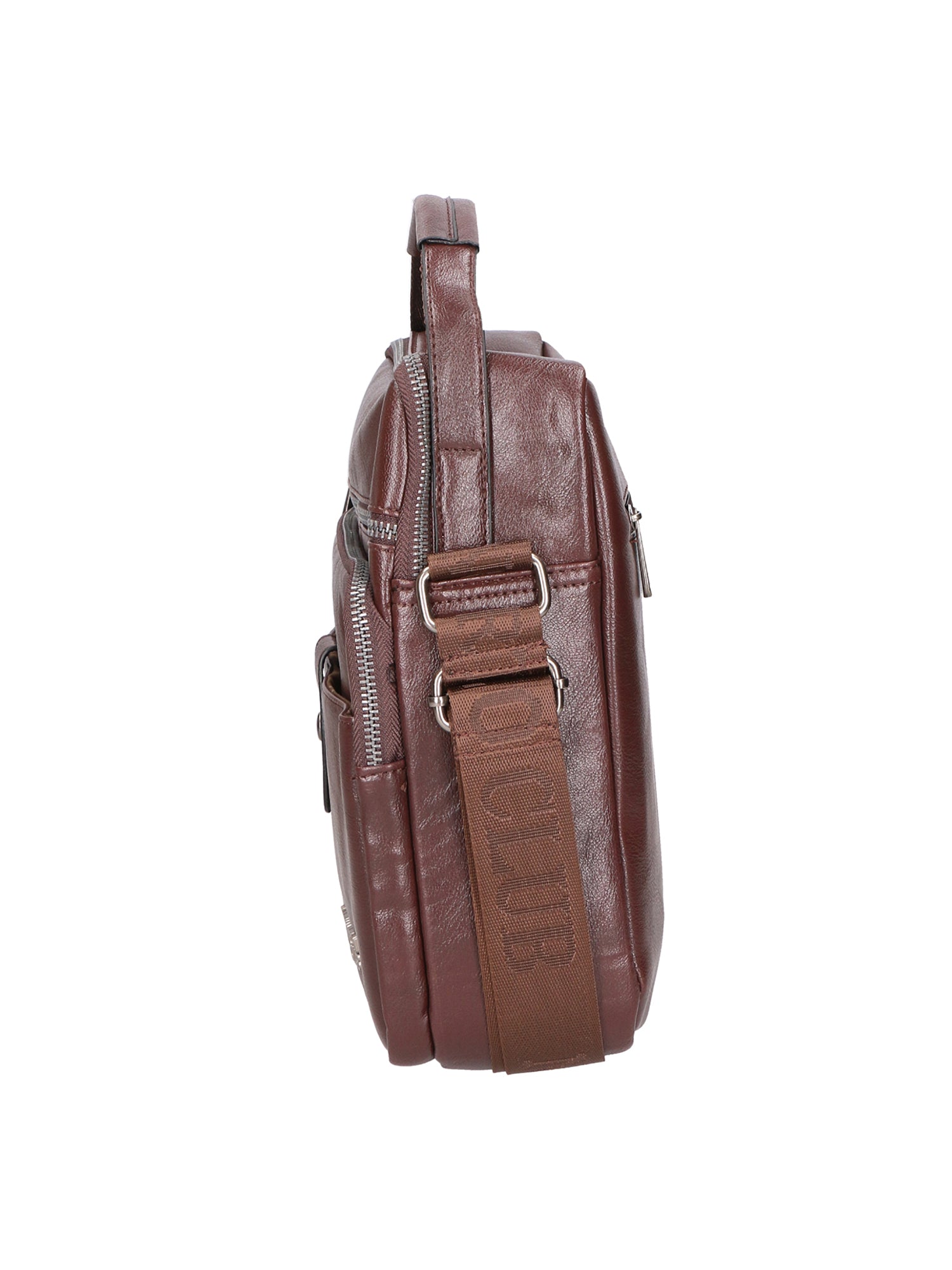 Borsa a tracolla uomo vegana 100% PU Leather PCL3101-COFFEE Northampton Polo Club