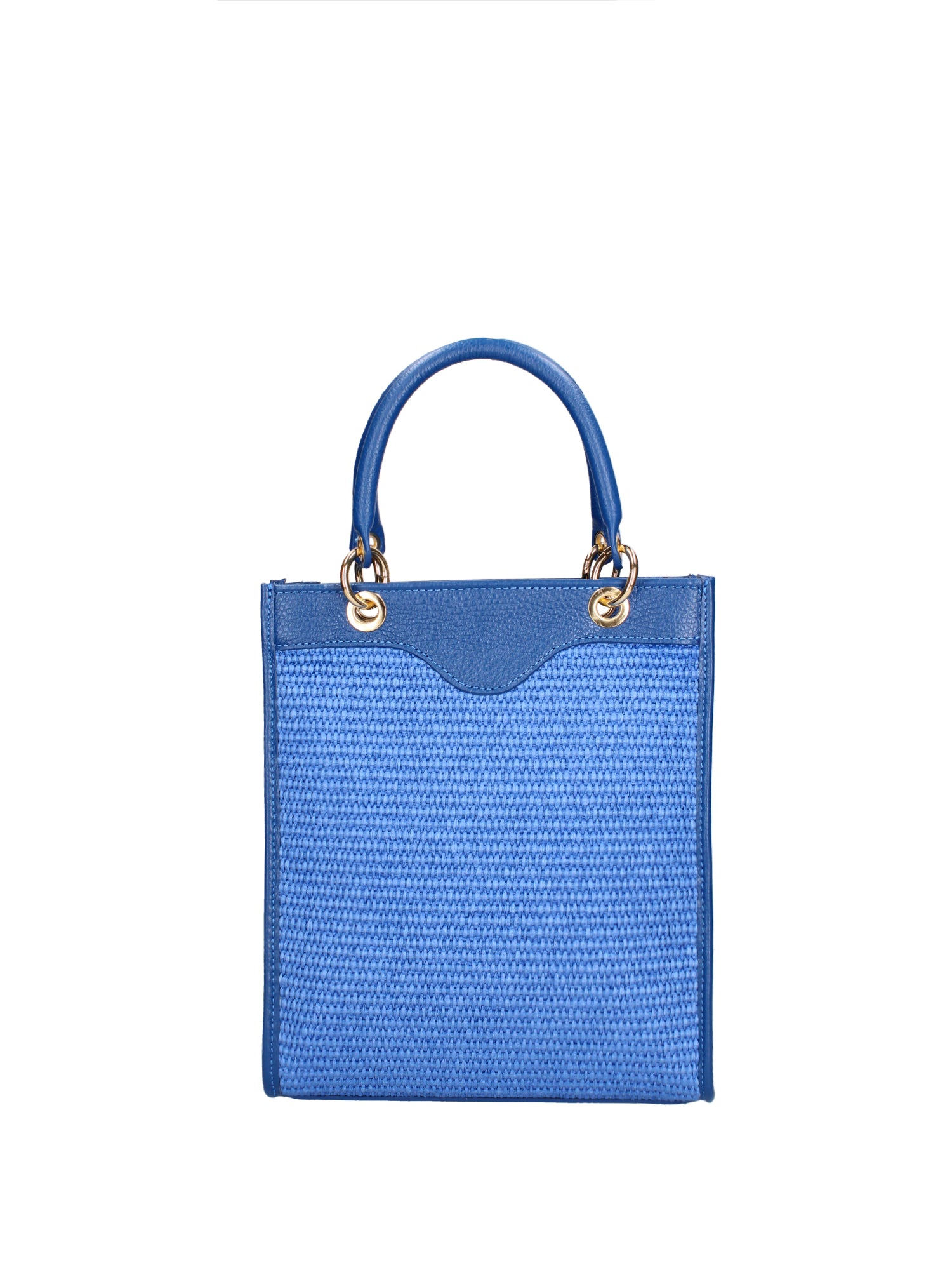 Borsa a mano da donna Misto pelle e tessuto 07149-D22 BLUETTE Roberta Rossi