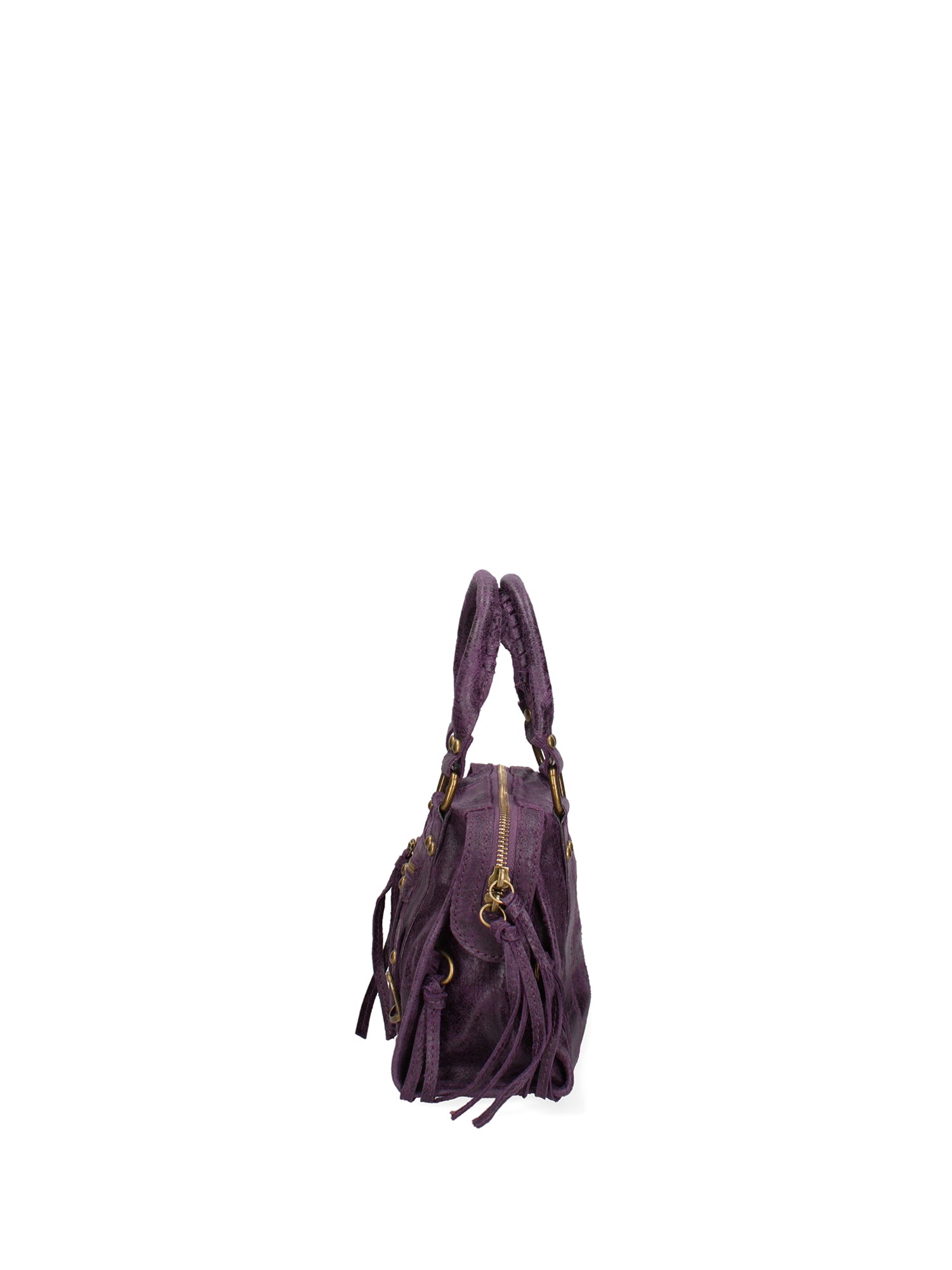 Erisia Borsa a spalla da donna Vera pelle 06091-038 VIOLA SCURO Gave Lux