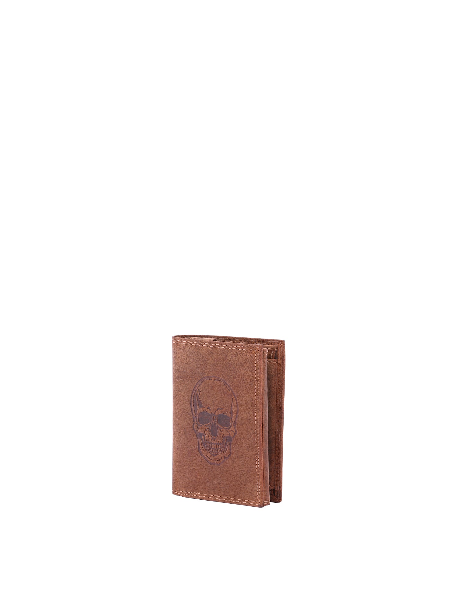 Portafoglio uomo in vera pelle Casual IN-1104-SKULL-MARRONE Sergio Valentini