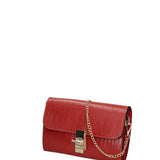 Borsa a tracolla da donna Vera pelle 00734-LU35 PAPAYA Viola Castellani