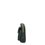 Borsa a tracolla donna Ecopelle e zip 601-1-GREEN Diana&co