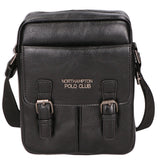 Borsa a tracolla uomo 100% PU Leather PCL3080-BLACK Northampton Polo Club