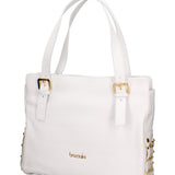 Cesena Borsa a spalla da donna 100% pelle B17221-BIANCO Braccialini