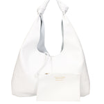 Borsa a spalla da donna 100% vera pelle 07156-BIANCO Viola Castellani